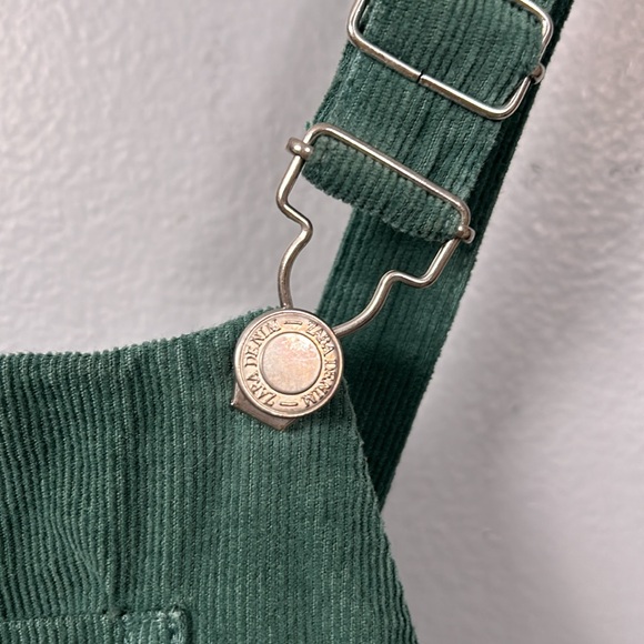 ZARA Kids Girls Evergreen Flounced Corduroy Pinafore Overalls Dress size 13-14 - Picture 7 of 10